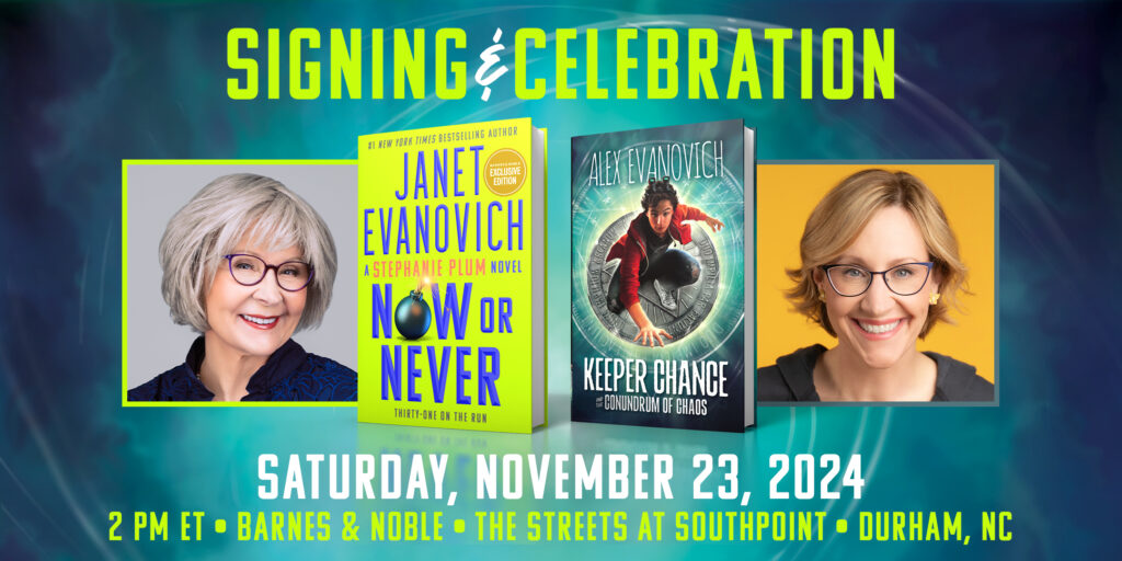 Barnes & Noble is hosting a party for Janet and Alex at the Barnes & Noble located at The Streets at Southpoint in Durham, NC on Saturday, November 23 at 2 PM.