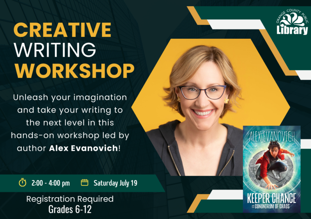 Writing workshop for tweens and teens, lick to register