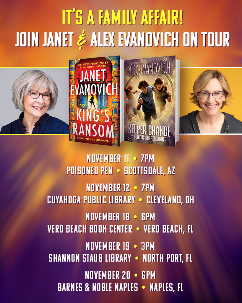 Tour dates with Janet Evanovich graphic